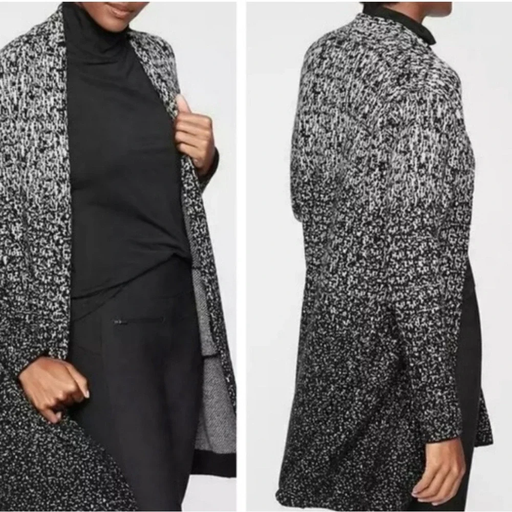 ATHLETA Wool Cashmere Wyeth Ombre Cardigan Sweater Jacket Coat Sz M‎ Long